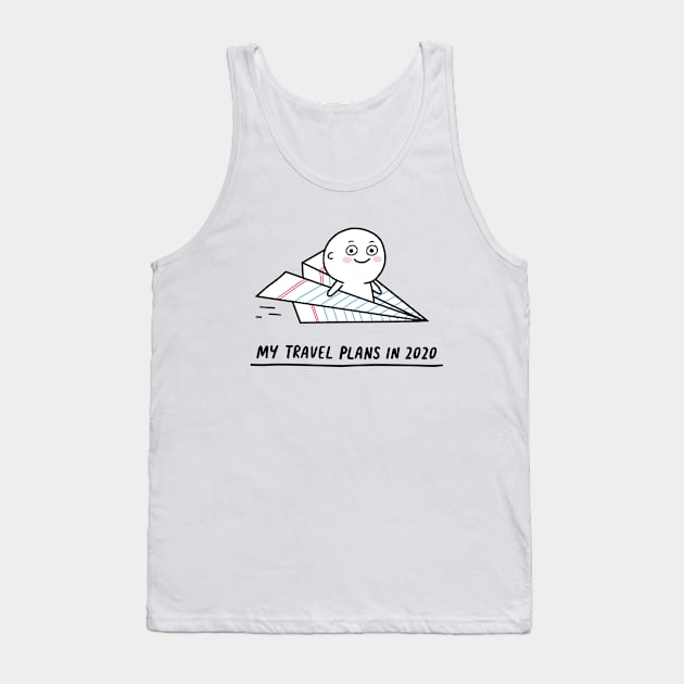 Paper Airplane Tank Top by SuperrSunday